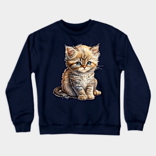 Cute anime cat kawaii kitten Crewneck Sweatshirt